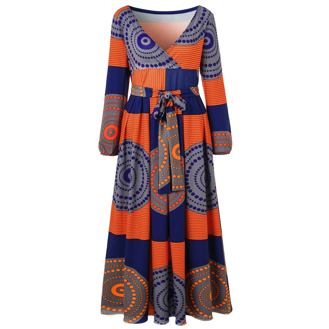Африканские платья для женщин дизайн Базен Длинные Макси платья традиционная африканская одежда Дашики качели с длинным рукавом платье