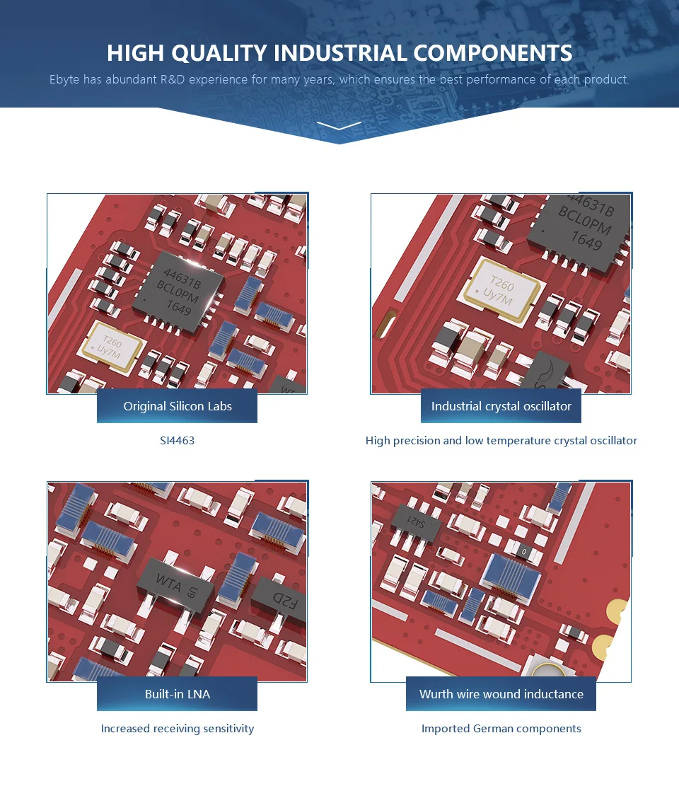 868 MHz SI4463 SPI беспроводной радиочастотный модуль трансивер большой дальности CDSENET E10-868MS30 SMD 6000 м 1 Вт радиочастотный передатчик и приемник 868 МГц