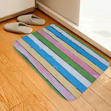 Разноцветный ковер Нескользящая 3D печатная уплотненная фланель ткань коврик в ванную комнату кухня впитывающая вода домашний Коврик для пола