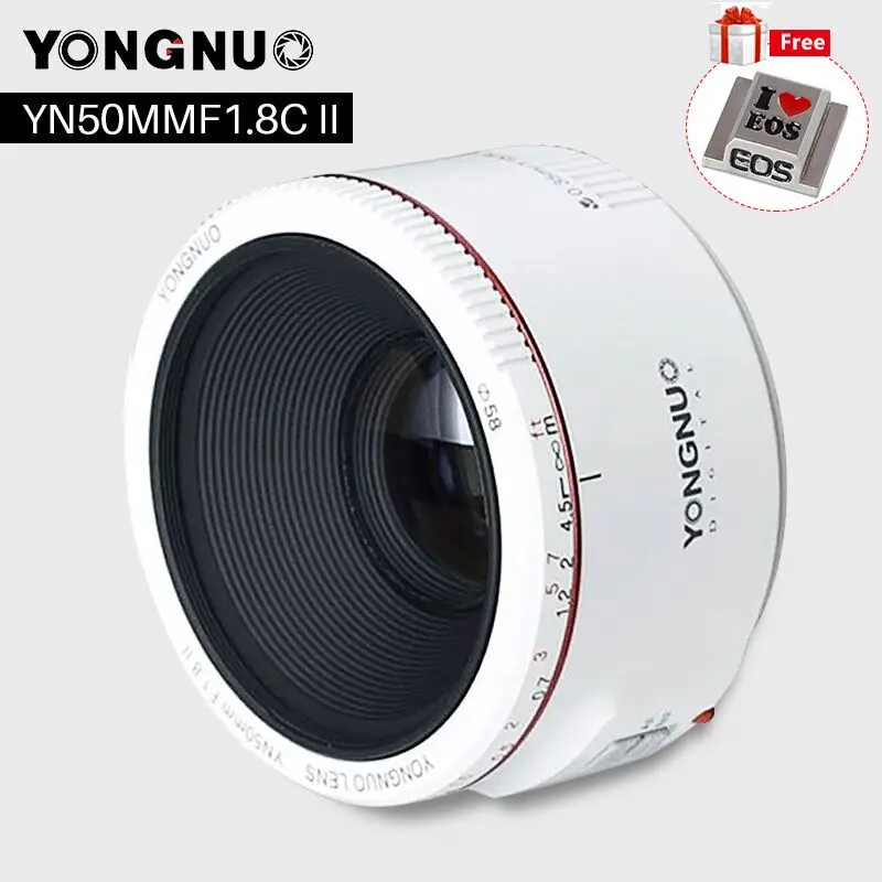 

Yongnuo YN50MM F1.8 II Camera Lens Large Aperture Camera Lens for Canon AF MF 50mm Lens for EOS 70D 5D Mark II 1200D 600D 500D