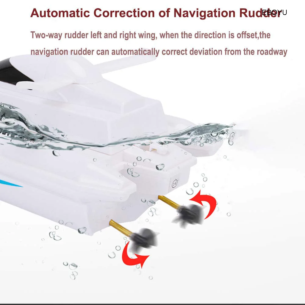 EBOYU 301 High Speed RC Boat Remote Control Race Boat 4 Channels for Pools, Lakes and Outdoor Adventure (Only Works In Water) EBOYU 301 High Speed RC Boat Remote Control Race Boat 4 Channels for Pools, Lakes and Outdoor Adventure (Only Works In Water)
