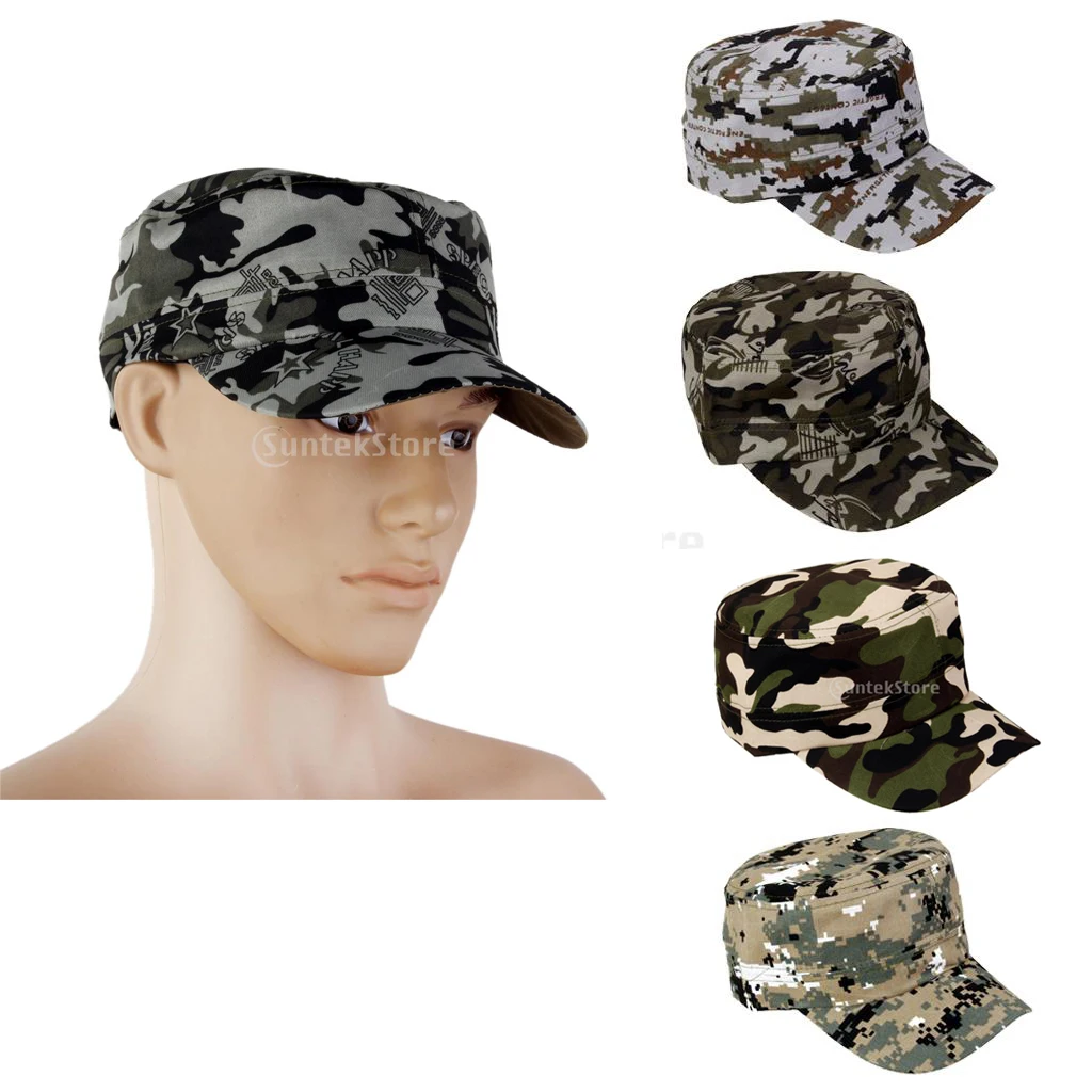 

Mens Camo Cap Camouflage Army Combat Soldier Patrol Hat Baseball Cap Camo Style Jungle Cap for Outdoor Hunting Hiking Fishing