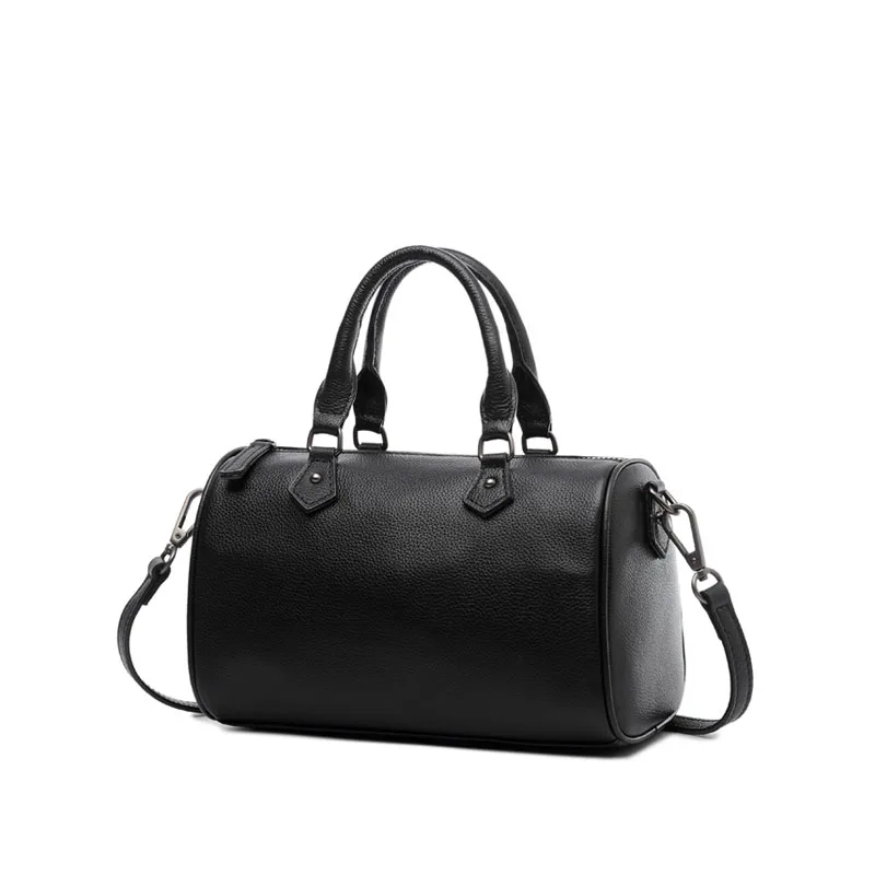 

Women's New Leather Shoulder Messenger Boston Bag Fashion Men's Leather Pillow Speaker