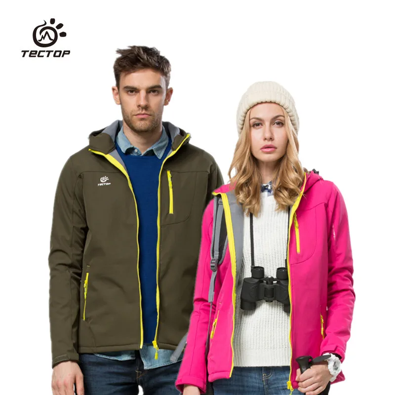 

2016 Tectop winter&autumn softshell waterproof jackets outdodr windbreaker thermal keep warm parka camping and hiking
