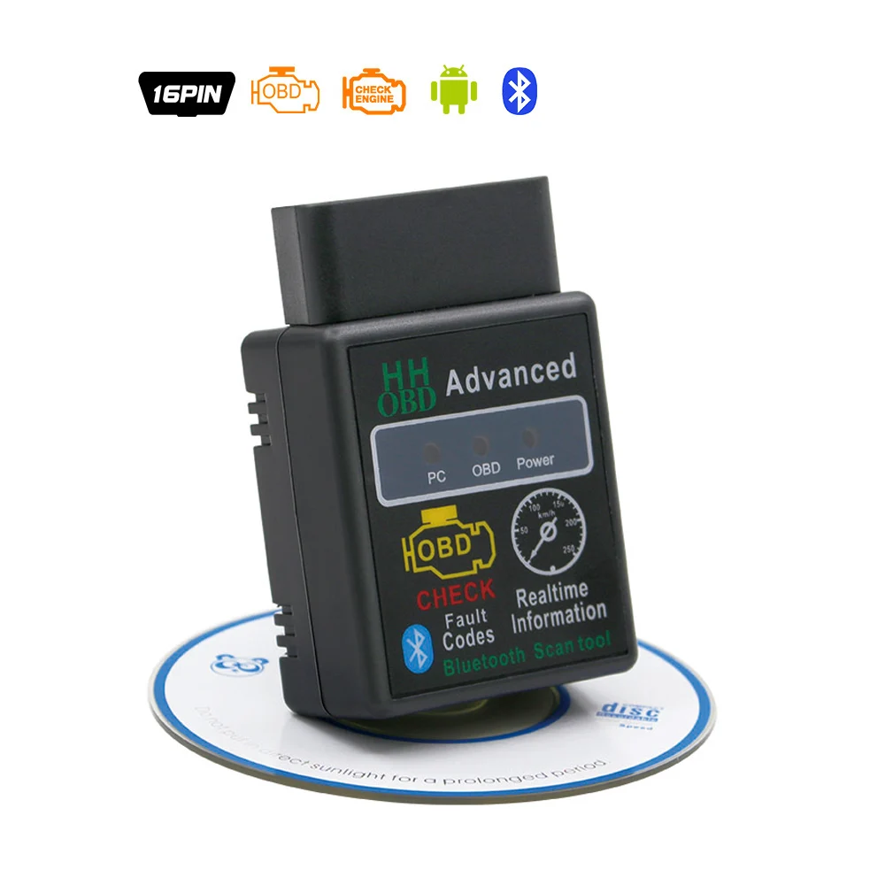 OBD2Mini ELM327 Bluetooth V2.1 интерфейс АВТО OBDII диагностический инструмент ELM-327 сканер работает на Android Torque/PC v 2,1 адаптер BT - Цвет: Blue bluetooth