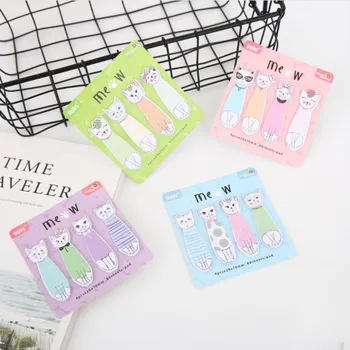 

4pcs/lot Cute Cat Panda N Times Sticky Notes Vegetables Memo Pad Paper Sticker Post It Notepad Gift Office Stationery Escolar
