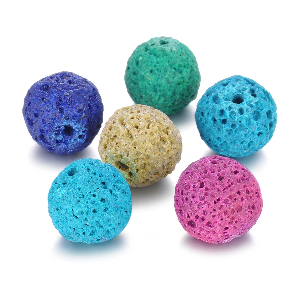 

16mm/14mm Natural Stone Lava Beads For Diffuser Necklace Locket Necklace Essential Oil Jewelry Women Gift