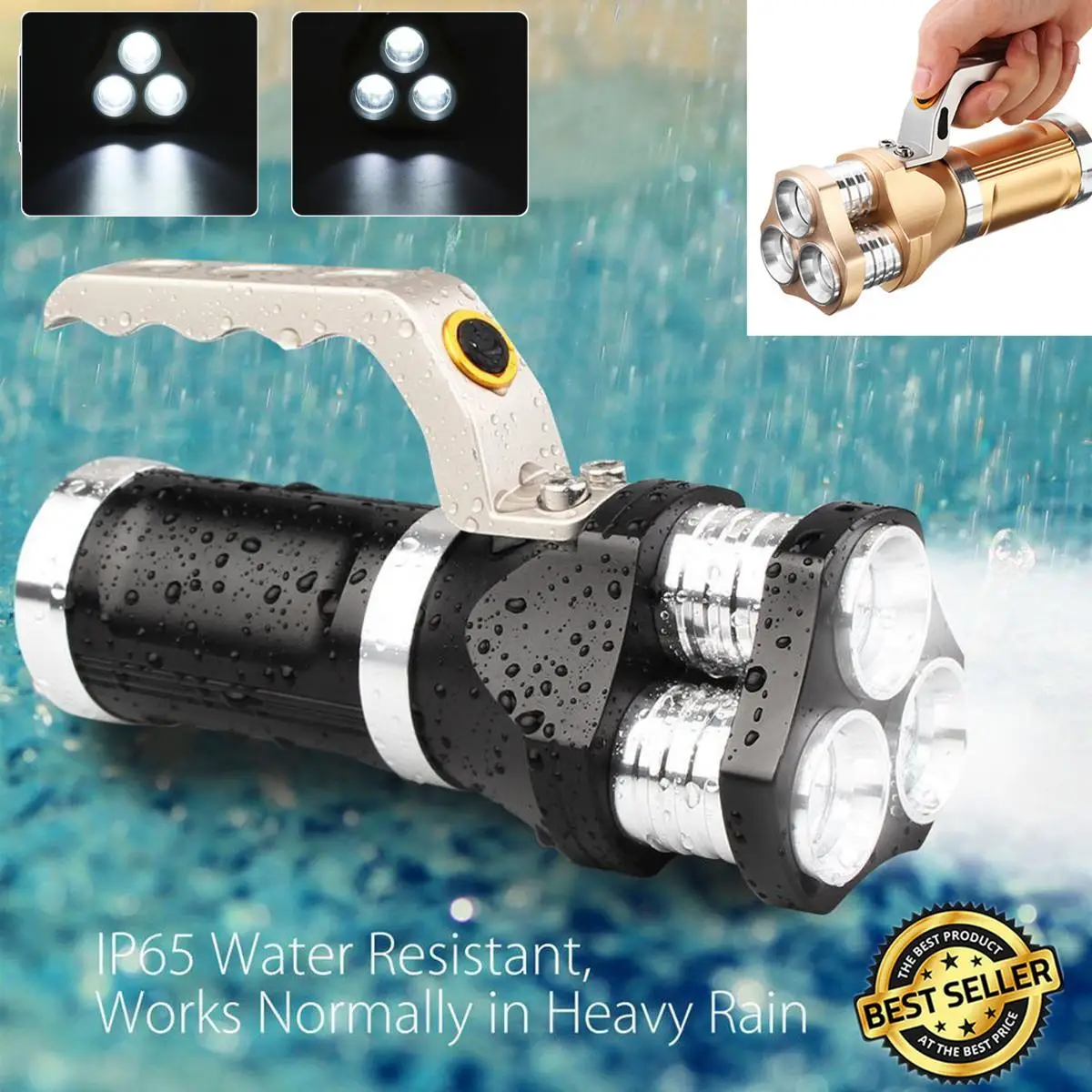 

Smuxi COB LED flashlight 30000lm Portable Work Lamp 3xQ5 Magnetic zoomable Worklight 2 modes Rechargeable waterproof 3x18650
