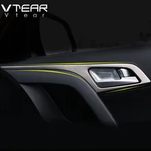 Creta Vtear Para Hyundai ix25 puerta Interior tazón de acero inoxidable decoración de la puerta interior del coche panel de moldura accesorios 2015-18