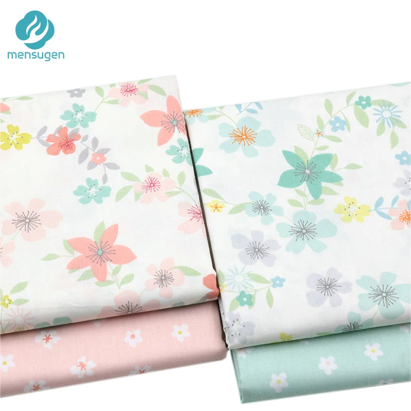 Mensugen Flower & Floral 100 Cotton Fabric Meters for Dresses