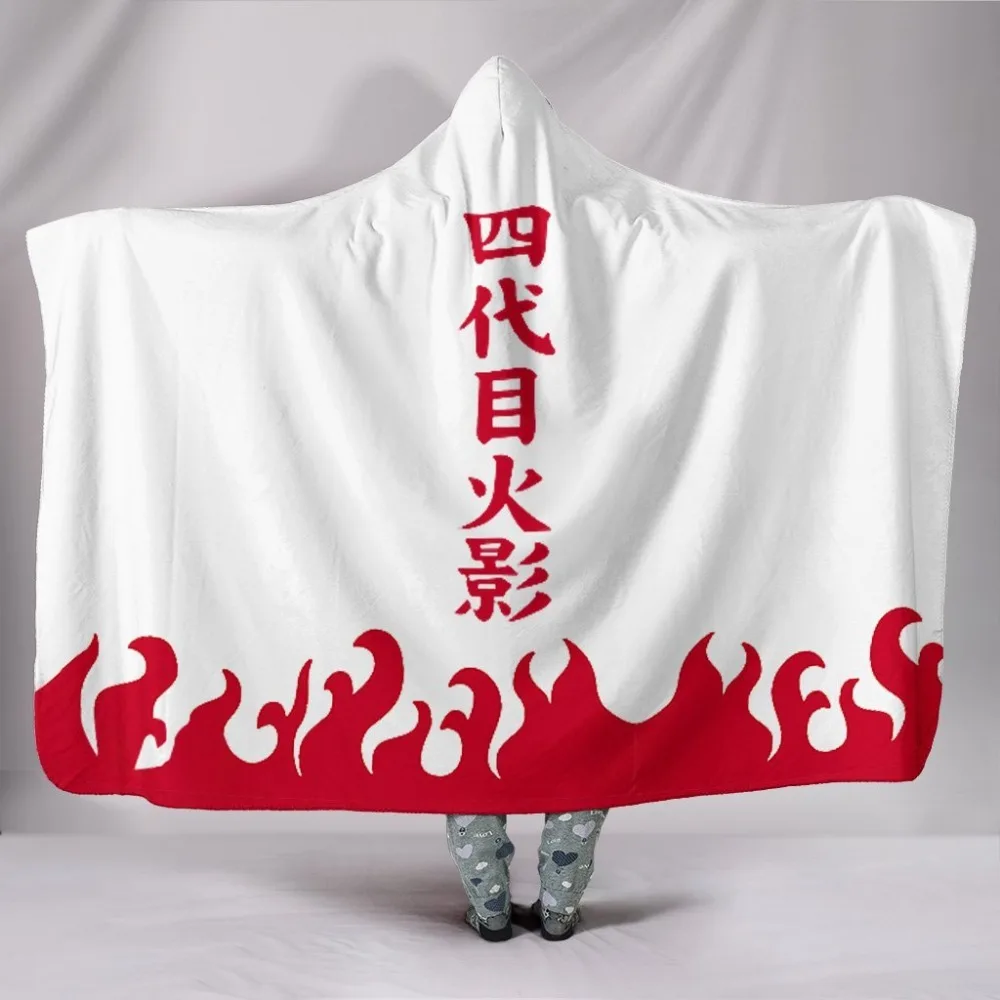 3D Наруто Драконий жемчуг теплый с капюшоном носимых одеяло мягкий пушистый пледы пончо для детей и взрослых Манта Para диван флис Deken