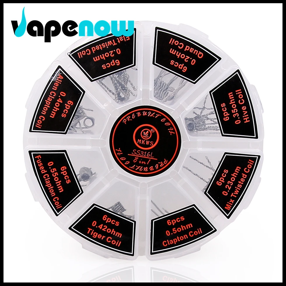 MKWS SS316L 8 in 1 Wire Box Electronic Cigarette Atomizer Tank RDA RBA RTA Wire Core Replacement Wire  (1)