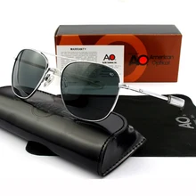 Pilot Sun glass es для мужчин, высокое качество, брендовый дизайн, AO Sun glass es 55 мм для мужчин, американская армия, военные оптические стеклянные линзы QF555