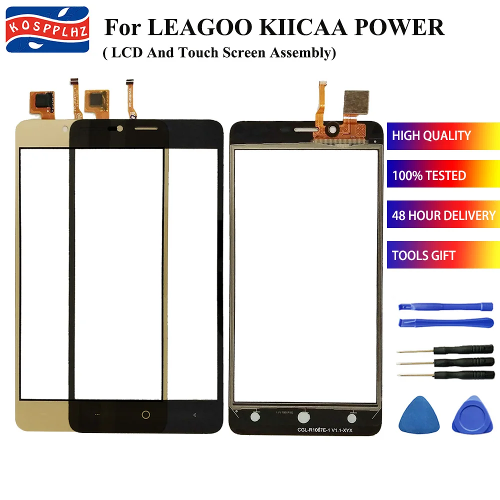 

KOSPPLHZ For LEAGOO KIICAA POWER Touch Screen Glass 100% Guarantee New Glass Panel Touch Screen For LEAGOO POWER with tools