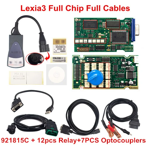 Lexia3 полный чип 921815C диагностический инструмент Lexia 3 PP2000 Diagbox V7.83 для peugeot/Citroen Golden Edge Lexia3 автоматический сканер - Цвет: Fullchip Lexia Cable
