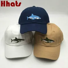 Модная бейсболка с изображением акулы для мужчин, регулируемая хлопковая бейсболка с вышивкой в виде рыбы, летняя женская кепка для папы, Мужская кепка Kpop