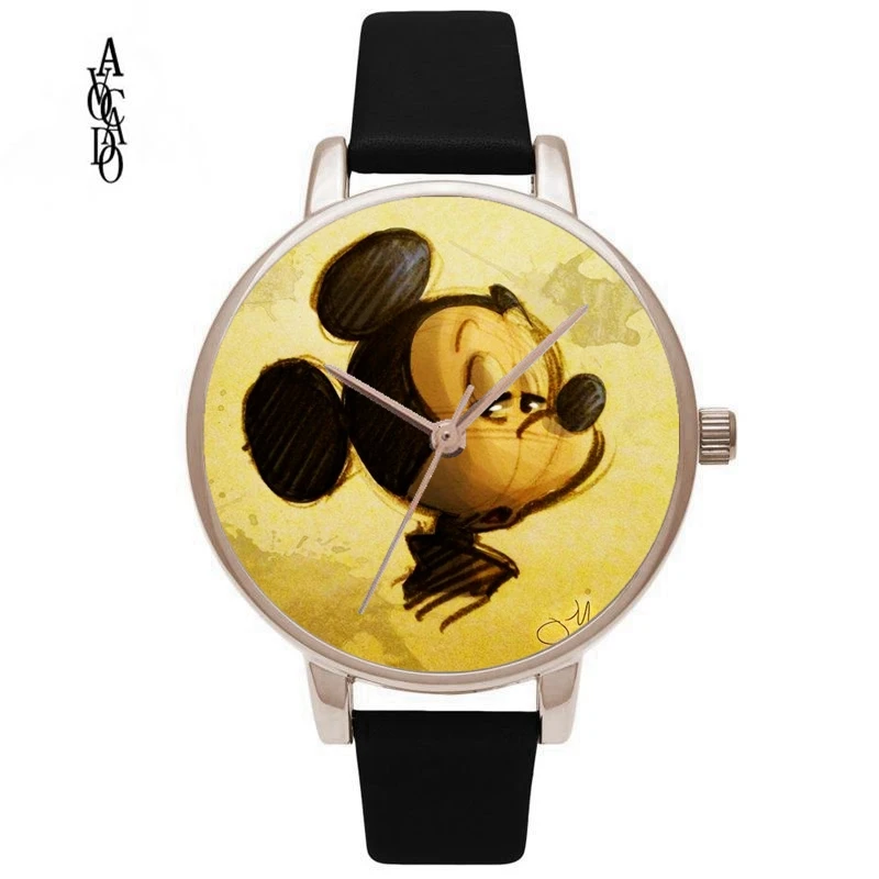 

mickey mouse women luxury brand watch women reloj quartz dropshipping new 2018 hot selling relogio feminino Leather