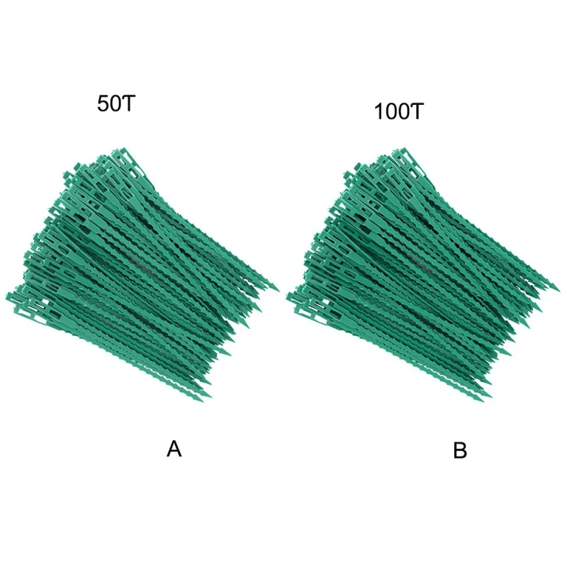 50/100 шт Регулируемая Пластик завода кабельные стяжки многоразовые ремешки для кабелей для сада дерево восхождение Поддержка завод Лоза томатный зажимы для стержня