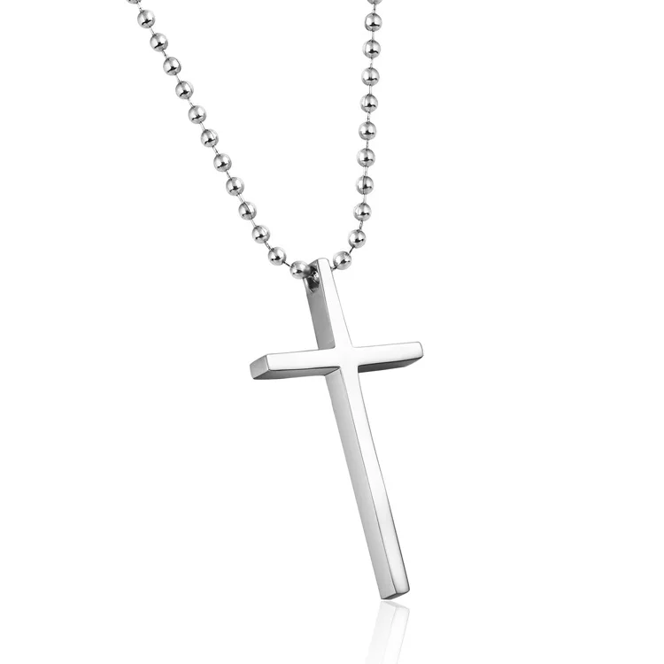 

pendants Simple smooth cross pendant Han edition Titanium steel jewelry wholesale EX237