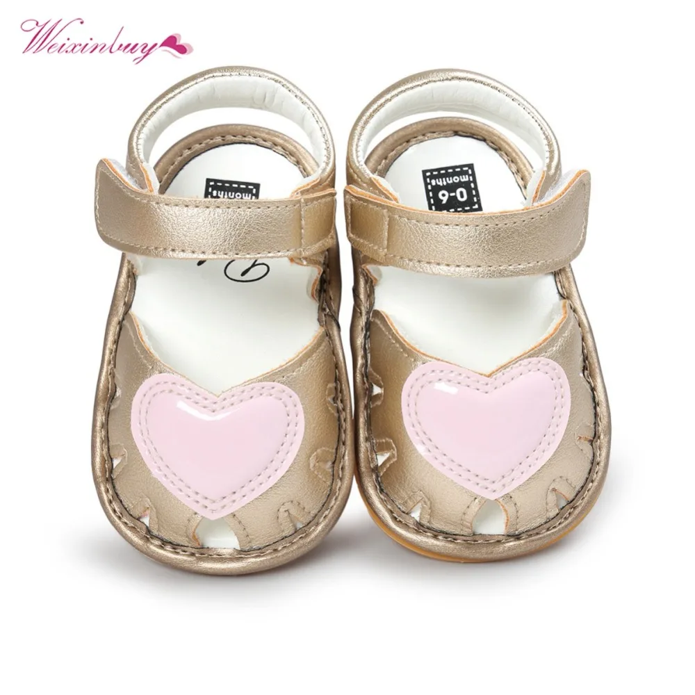 Weixinbuy/милые детские сабо мило мягкая подошва нескользящей ребенка принцесса Обувь маленьких Обувь для девочек Love обувь для детей