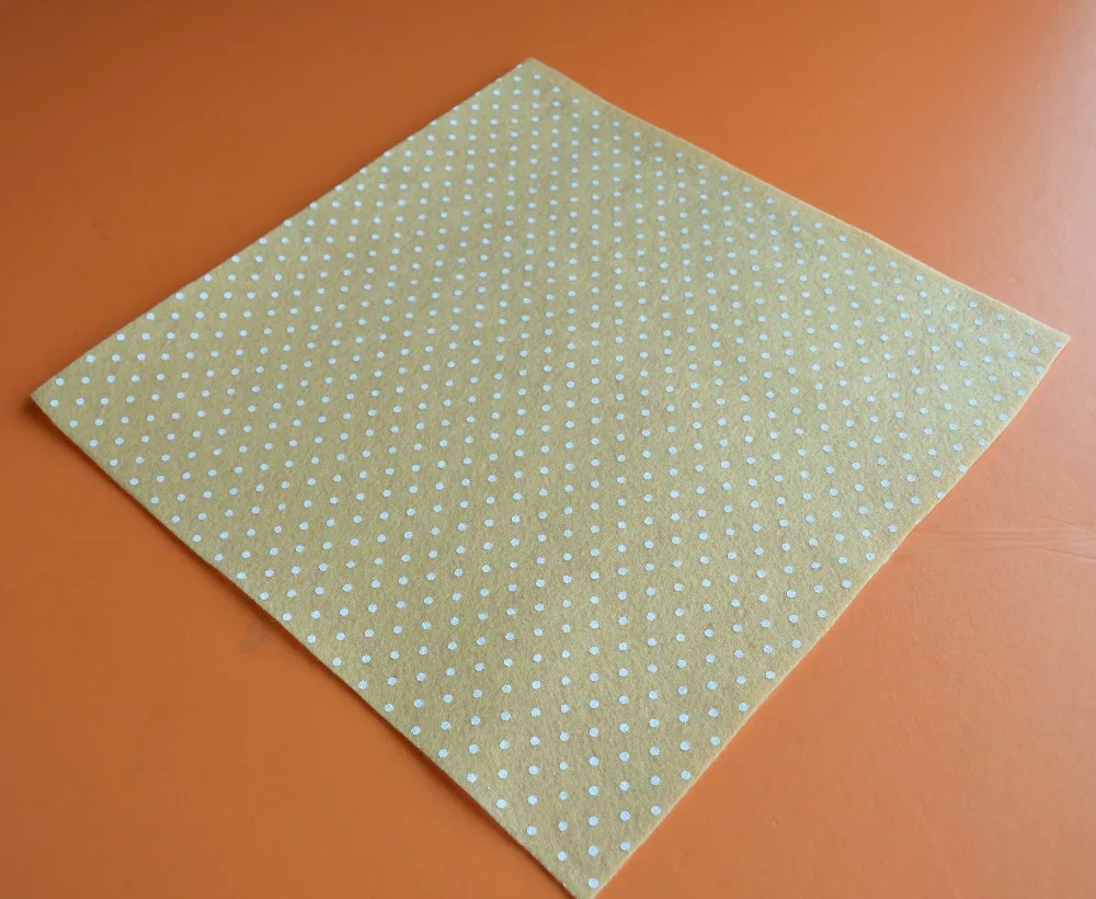 Felt Fabric Sheet 30cm x 30cm Printed Multi Colored Polka Dots