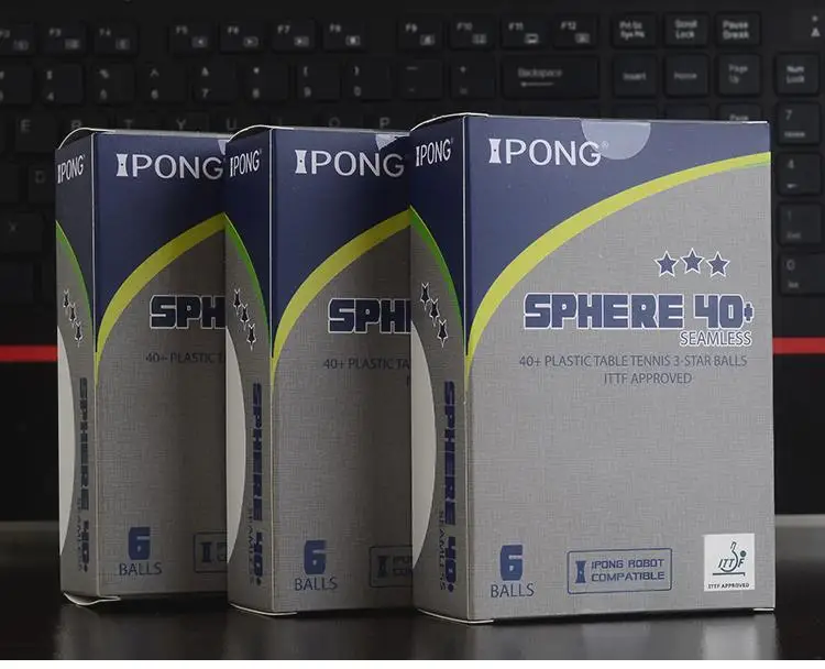 ITTF оцененный Американ Ipong 3 звезды 40 + новый материал бесшовный PP мяч для