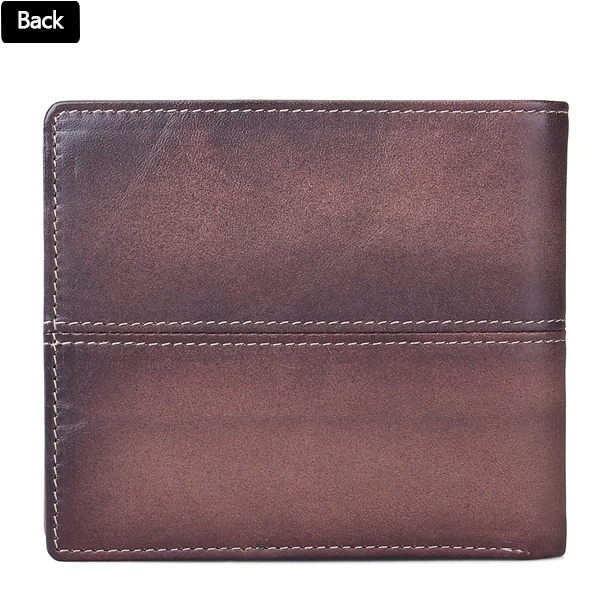 Bullcaptain<ALIMT >&reg;</ALIMT> Men Minimalist Wallet Bifold Genuine Leather Durable Wallet High Capacity Card Holder