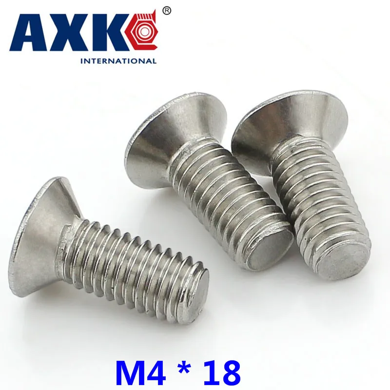 Vis Tornillos Para Мадера Axk 25 шт. 304 Нержавеющая сталь утопленные винты с четрехгранной головкой/плоский винтонарезного станка M4* 18 Gb819