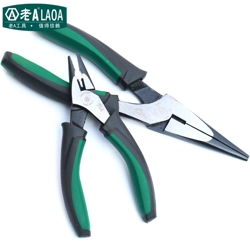 

LAOA 5inch/ 7inch Flat Nose Pliers High Quality CR-V eccentric tongs mini cutting nippers