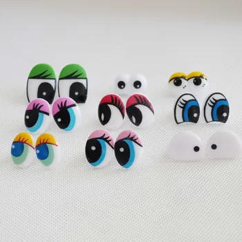 50pcs/lot new design cartoon plastic safety toy eyes & soft washer for diy plush doll findings--style option 1