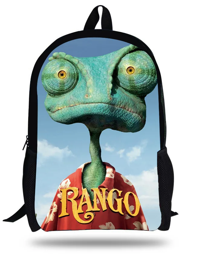 

16-inch Children Cartoon Bag Kids Backpack Rango School Bags For Teenagers Boys and Girls Backpack Mochila Infantil