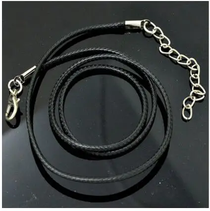 

1pcs Vintage Twisted Leather rope Twist Black Leather Cord String Chain Women's Silver Clasp Rope necklace 2019