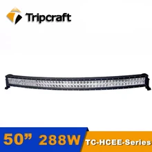 TRIPCRAFT 50 “288 W CONDUZIU o trabalho Barra de luz IP67 Para offroad Barco SUV Carro rampa do ponto flood combo feixe 6000 k Epistar curved lâmpada 12 V 24 V