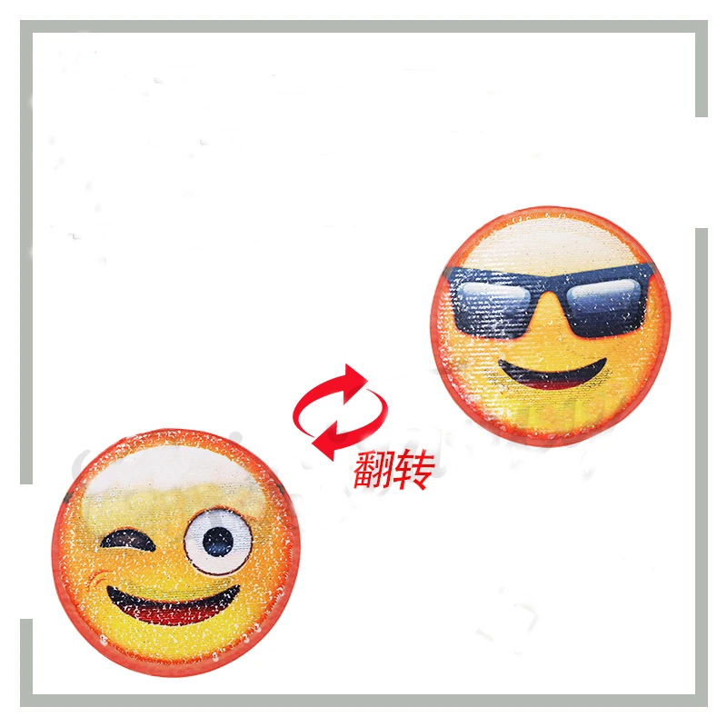 

2018 Emoji Reversible Reversible Change color Sequins Sew On Patches for clothes DIY Patch Applique Clothing Coat Sweater Crafts