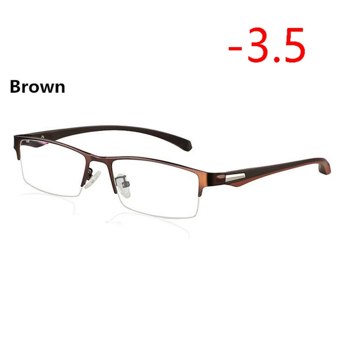 Myopia 350 Новинка, полуоправа, солнечные фотохромные очки для близорукости, оптические мужские очки для студентов, близорукие очки, очки по рецепту-1,0-4 - Цвет оправы: Myopia 350