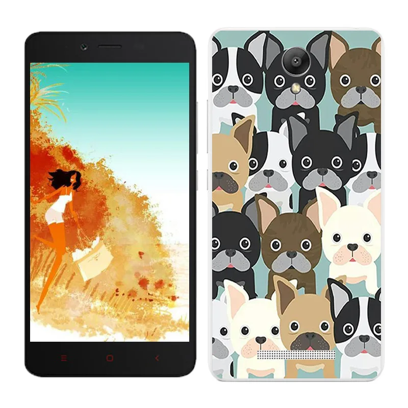 Cases for Xiaomi Redmi Note 2 Soft Silicone Back Phone Cover for Redmi Note2 Fashion Painted Black Shell for Hongmi Note2 - Цвет: 15