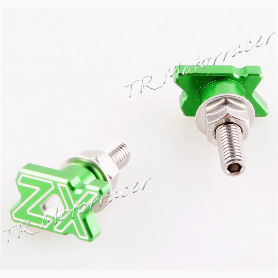 

6mm M6 Motor License Plate Clamping Screw Rear 2000 2001 Fender Eliminator Screws Bolts For Kawasaki Universal ZX Logo Green