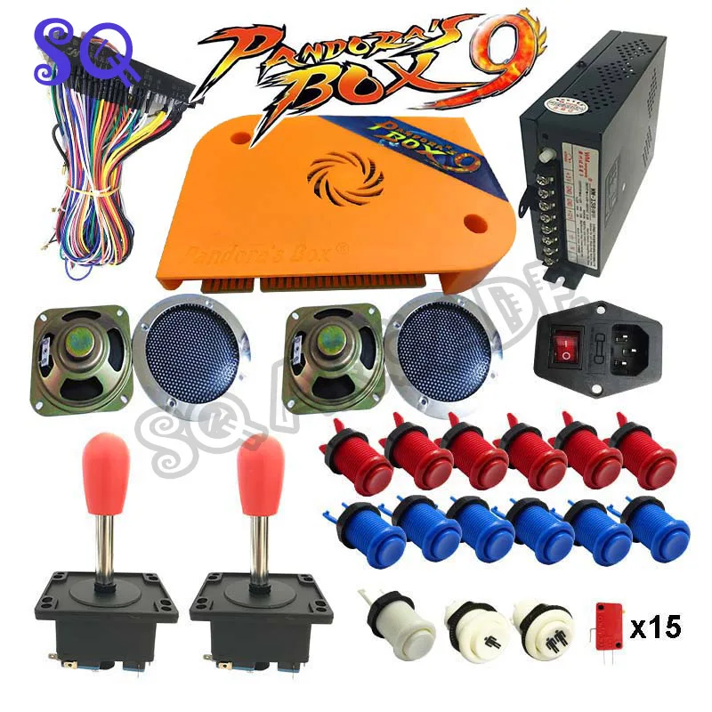 2 Player DIY Arcade Kit Pandora box 9 1500 in 1 game board and joystick American HAPP Style Push Button for Arcade Machine