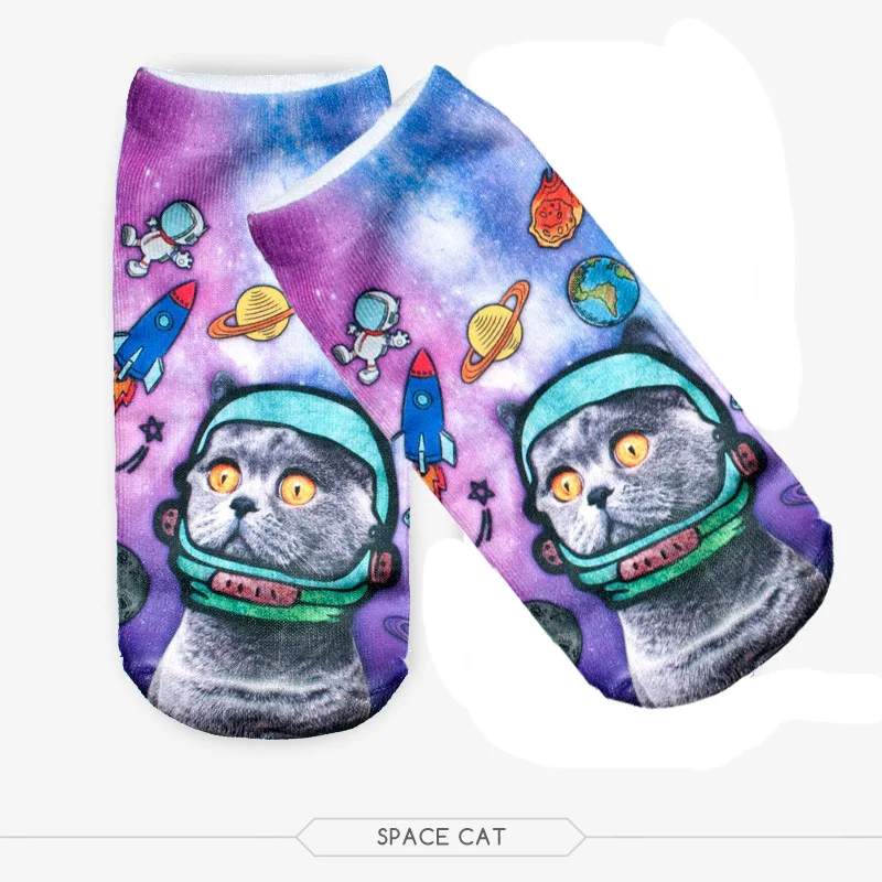 Носки лодочки для бега с принтом цыпленка космоса кошки Длина 7 5 дюйма|socks sock|socks