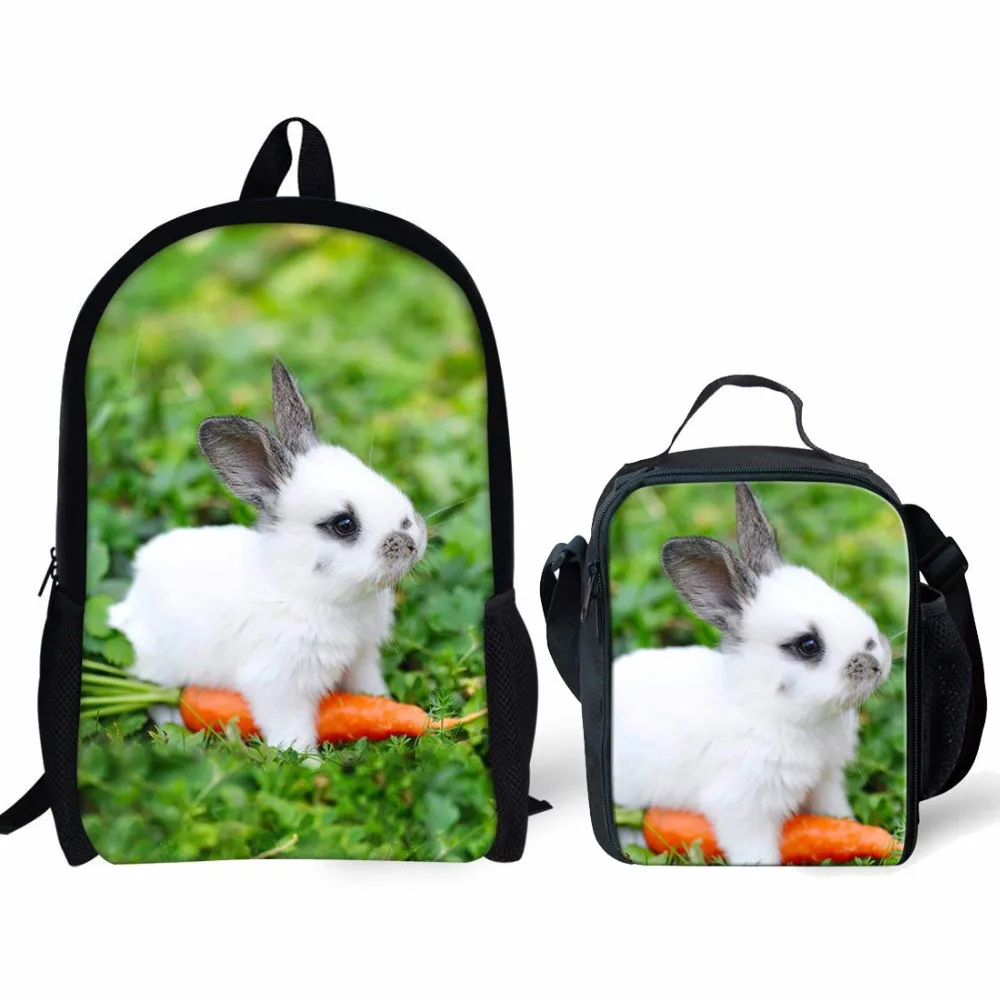 

pcs/set School Bag Set For Teenagers Girls Cute Rabbit Middle School Student Bag Kid Bookbag Travel backpack
