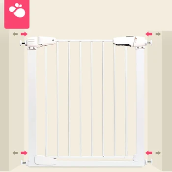 

Iron safety Gate Children Security Product Baby Safety Door Gate use In Doorway Staircase 65-173cm wide gate Free installation