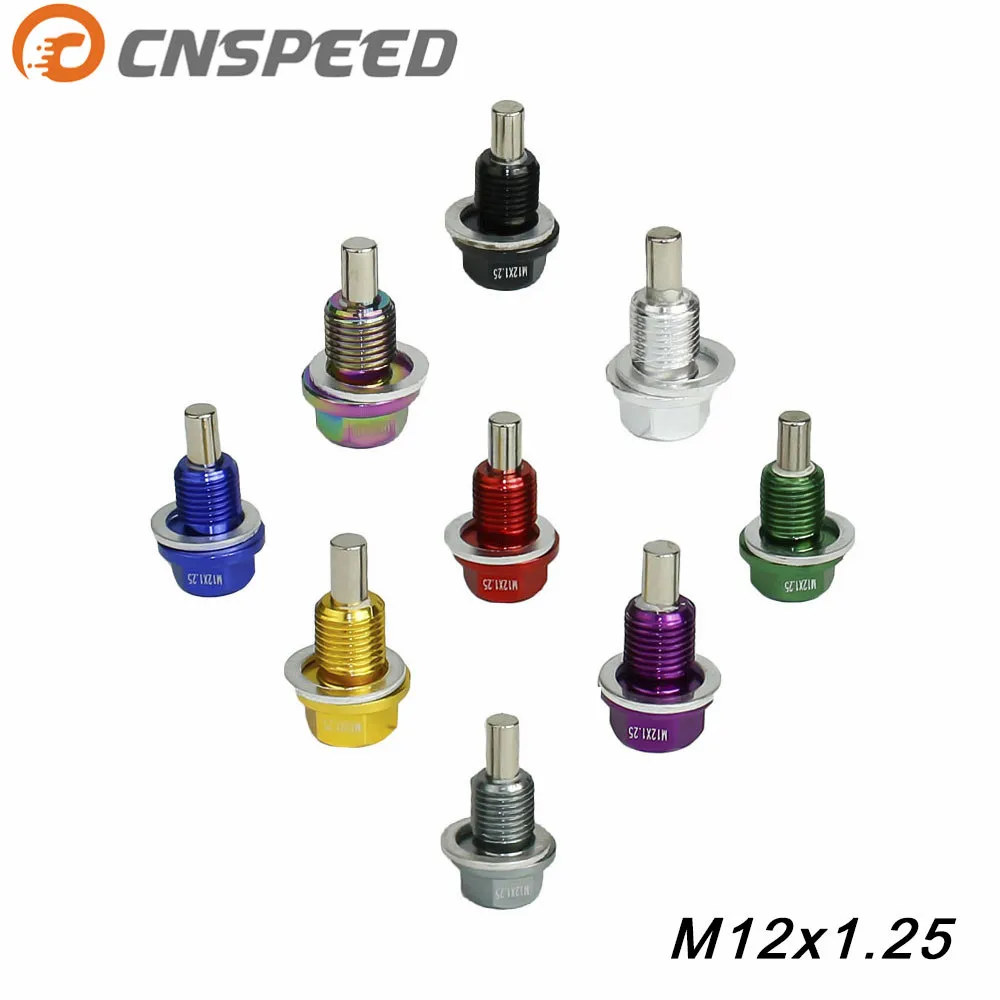 

CNSPEED Racing M12*P1.25MM Magnetic Oil Drain Plug/Oil Sump drain plug Red Blue Black Gold Purple Silvery Green Gray/ YC100283