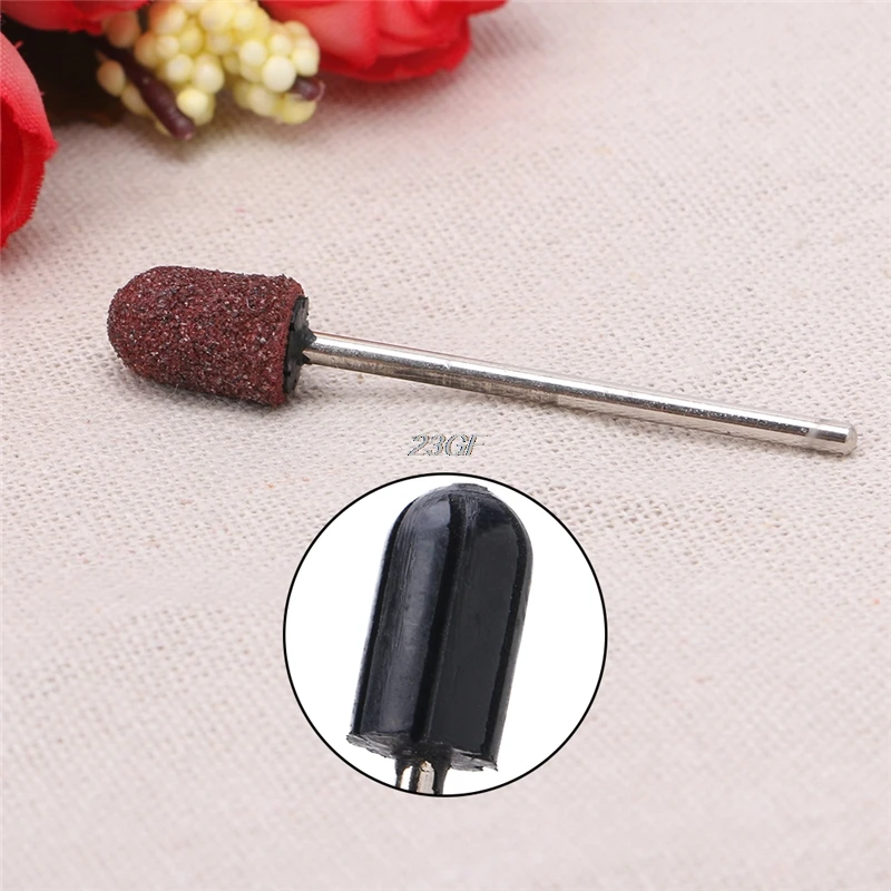 Reusable Rubber Sanding Nail Drill Bit 7x13mm With Cap Polish Manicure