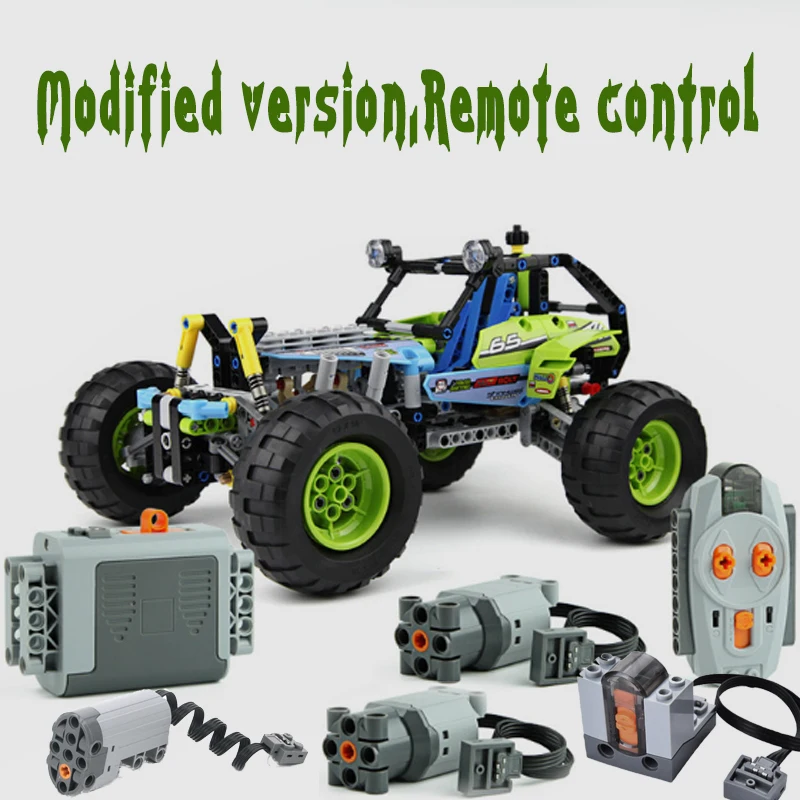 Legoing Technic RC TRACKED Building block Car Functions Servo Motor Polarity Switch IR Speed Remote Control Receiver Battery Box