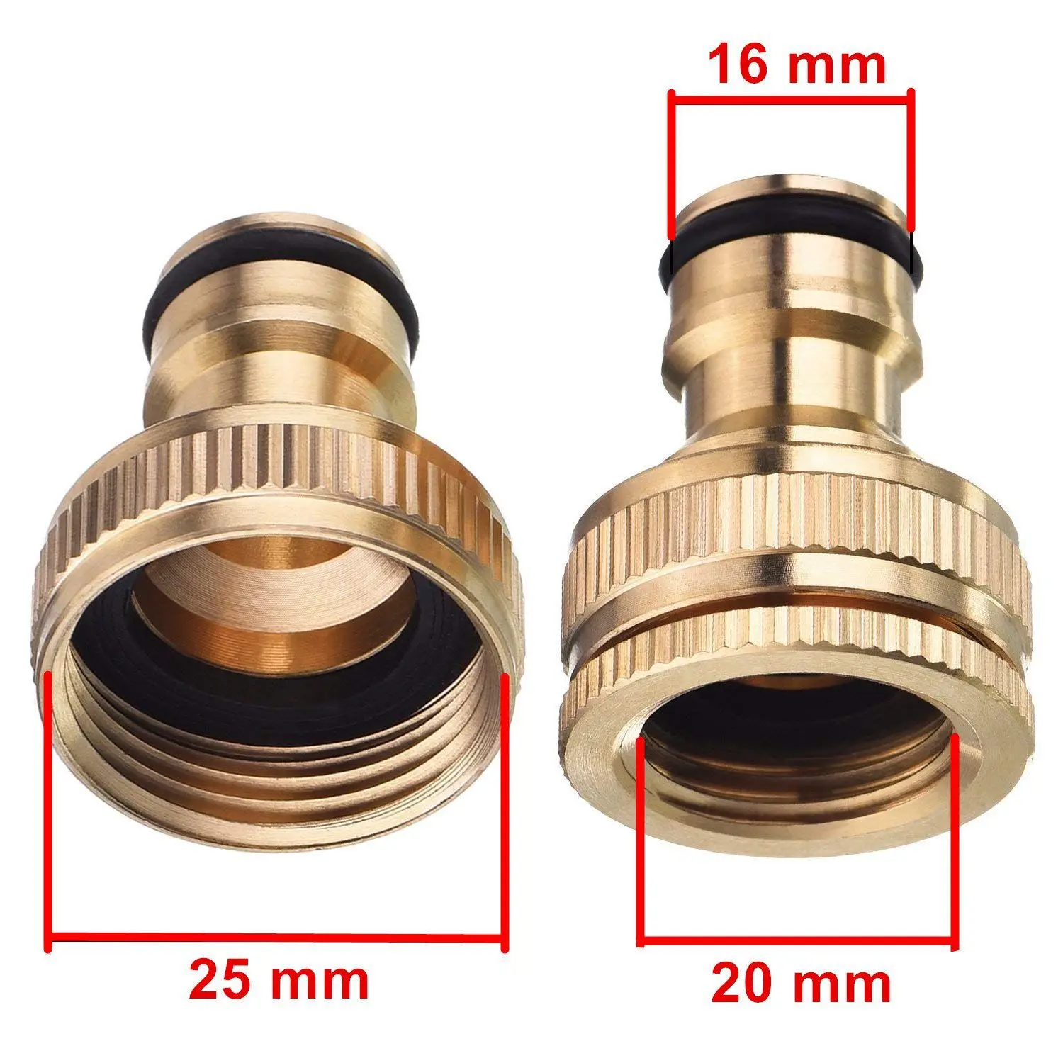 2 упак. латунный садовый шланг/шланговые коснитесь разъем 1/2 дюйма и 3/4 дюйма 2-в-1 женские переходник с резьбой адаптер