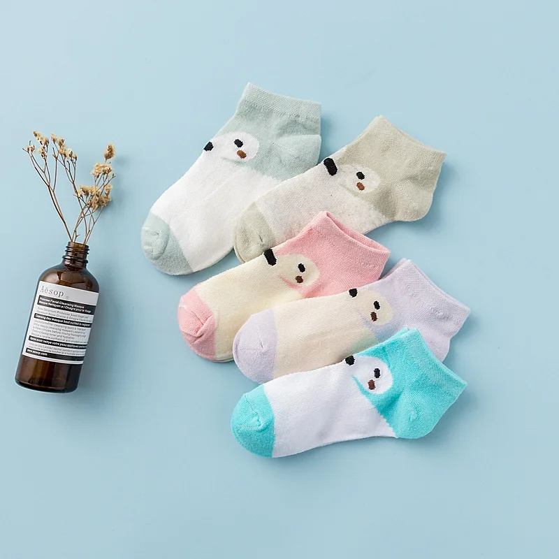 2017 New 5 Pair / Lots Free Shipping Kids Summer Cute Cartoon Socks