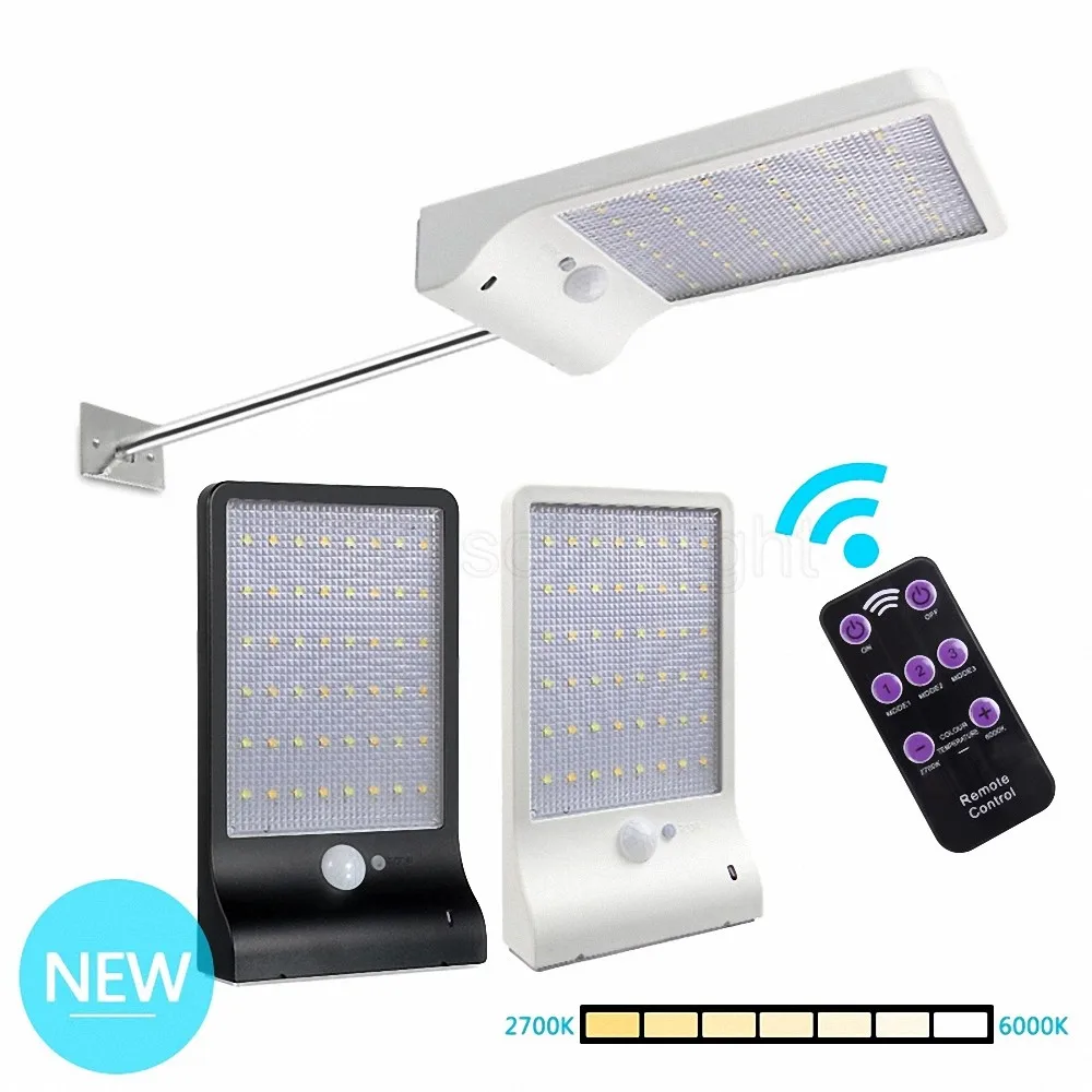 

Solar Light 48 led garden Wall street Lamp PIR Sensor Motion 3 Mode Emergency With Adjustable Pole For Outdoor Lighting exterior
