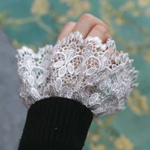 Мода Джокер аксессуары запястье набор труба-манжета Воланы на пуговицах рукава Кружева Украшенные Манжеты Поддельные рукава осень и зима