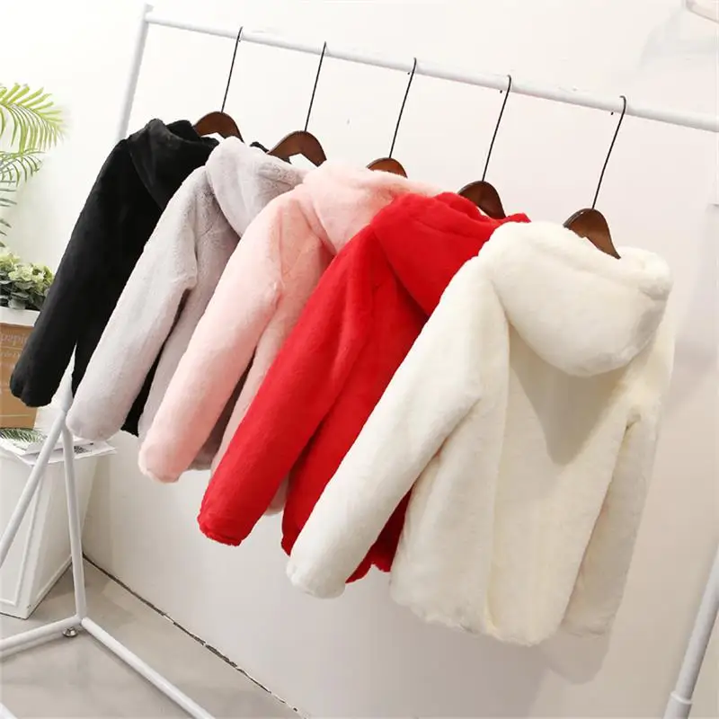 New 2021 Autumn Winter Clothes Short Wool Coat Warm Women Thicken student Woolen Fashion Hooded Jacke Elegant Blend | Женская одежда