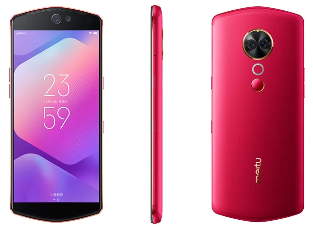 

Meitu T9 4G LTE 6.01" Full Screen Snapdragon 660 Octa Core Android 8.1 QuickCharge Fingerprint Face Unlock Camera Mobile phone